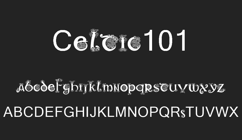 Celtic101 font