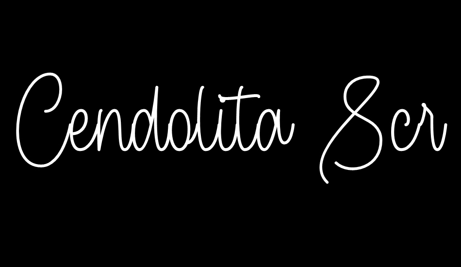 Cendolita Script Free font big