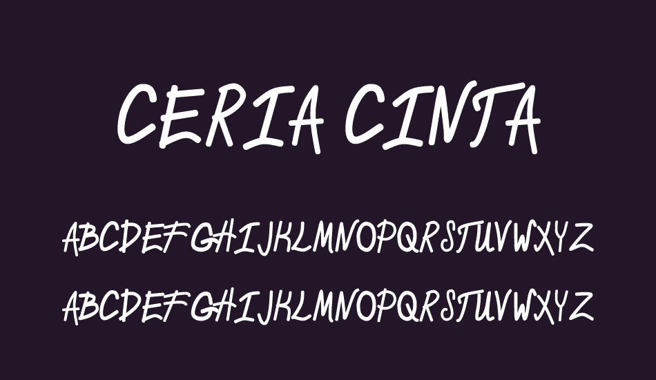 CERIA CINTA font