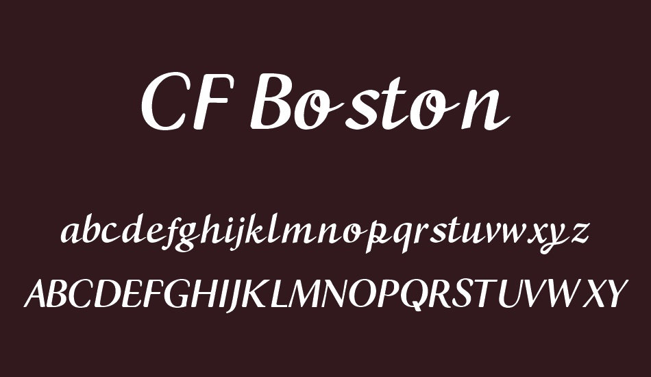 CF Boston font