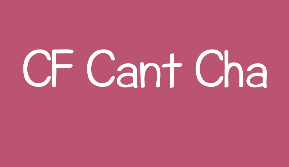 CF Cant Change The World PERSO font big