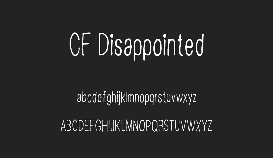 CF Disappointed font