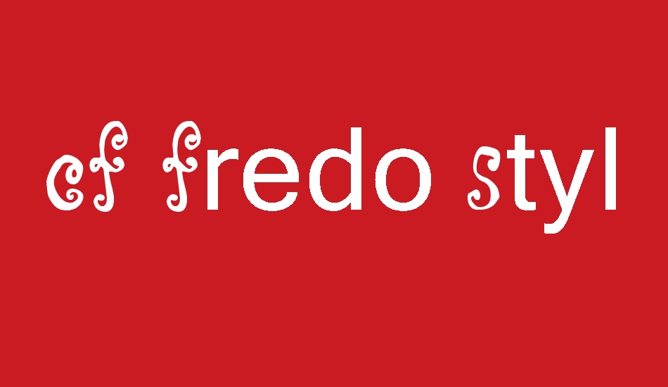 CF Fredo Style font big