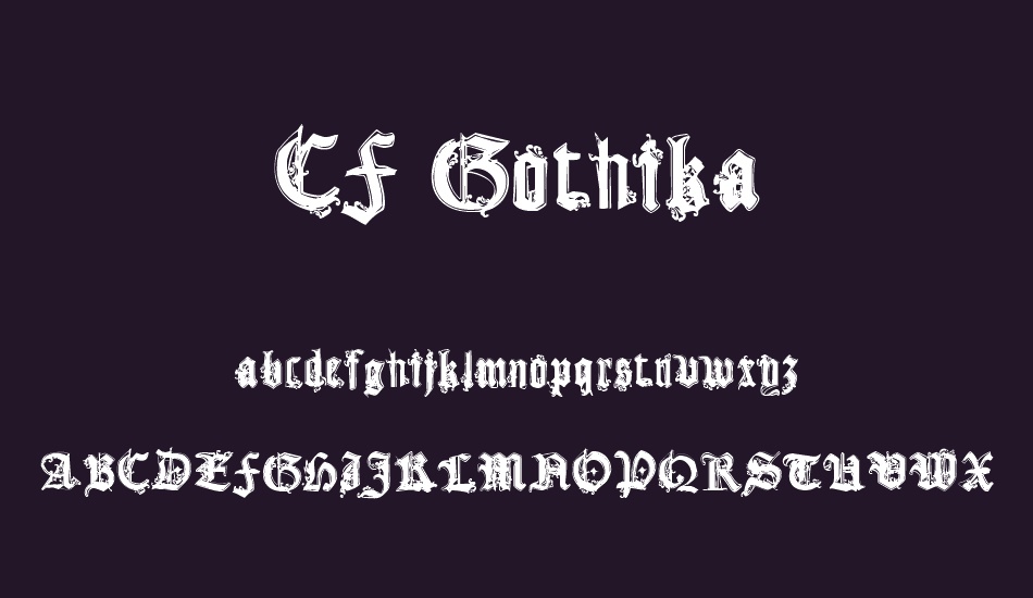 CF Gothika font