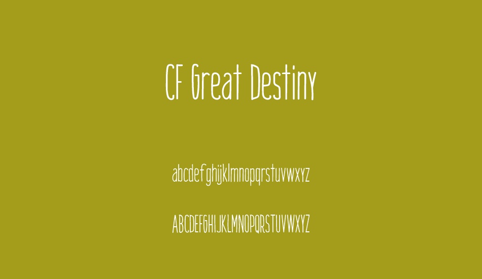 CF Great Destiny font