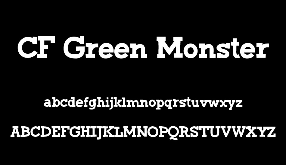 CF Green Monster font