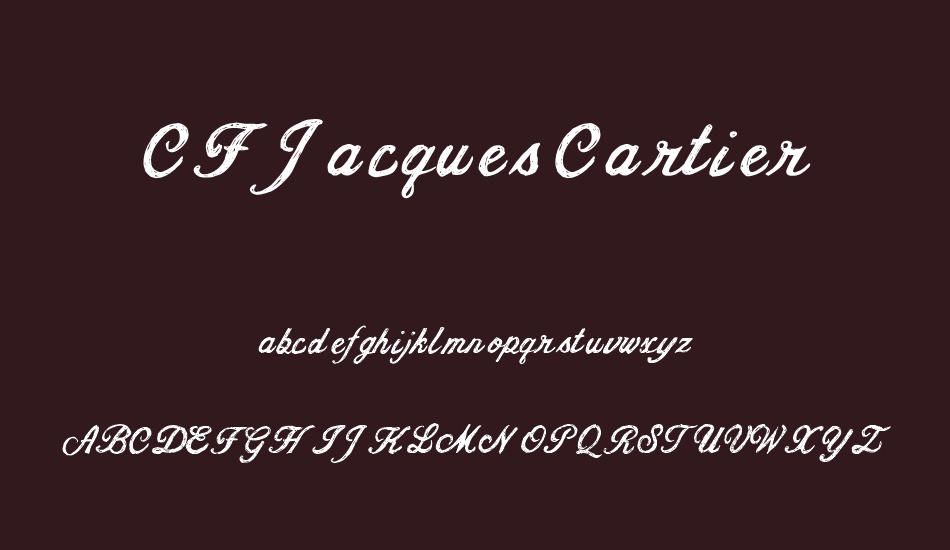 CF Jacques Cartier font