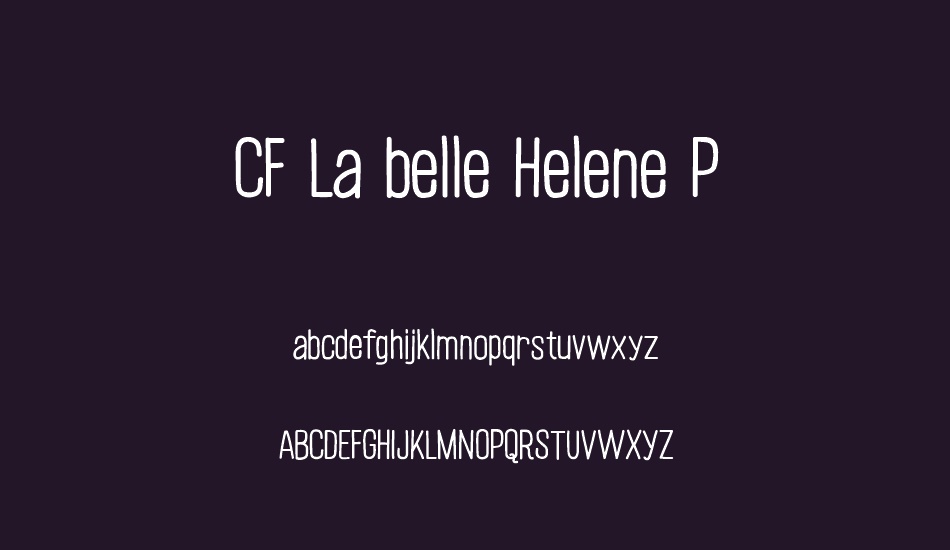 CF La belle Helene P font