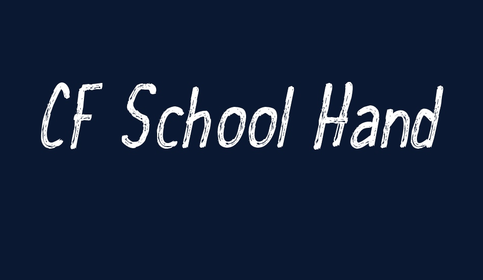 CF School Handwriting font big