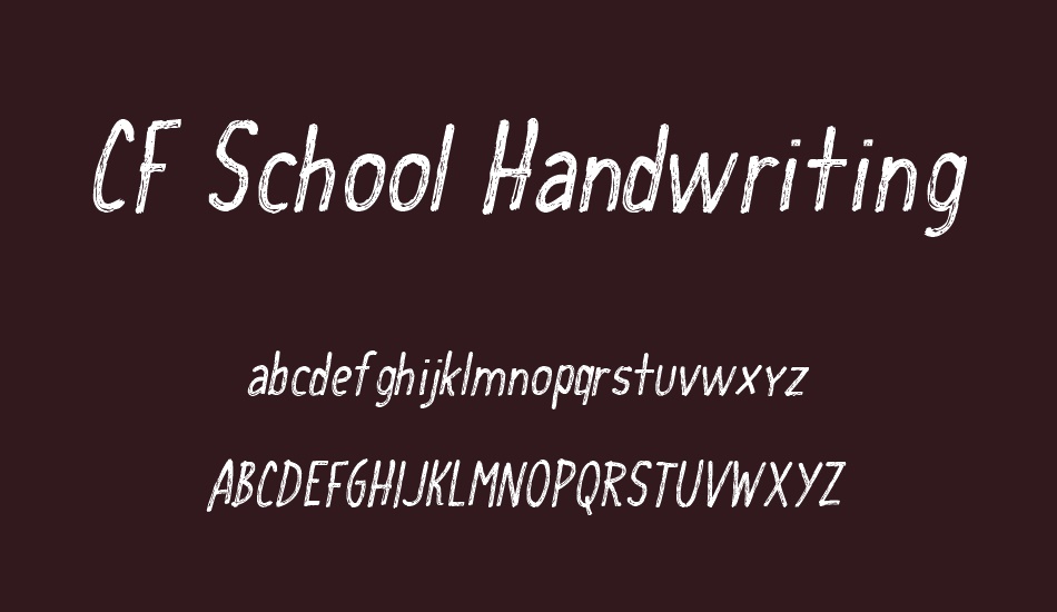 CF School Handwriting font