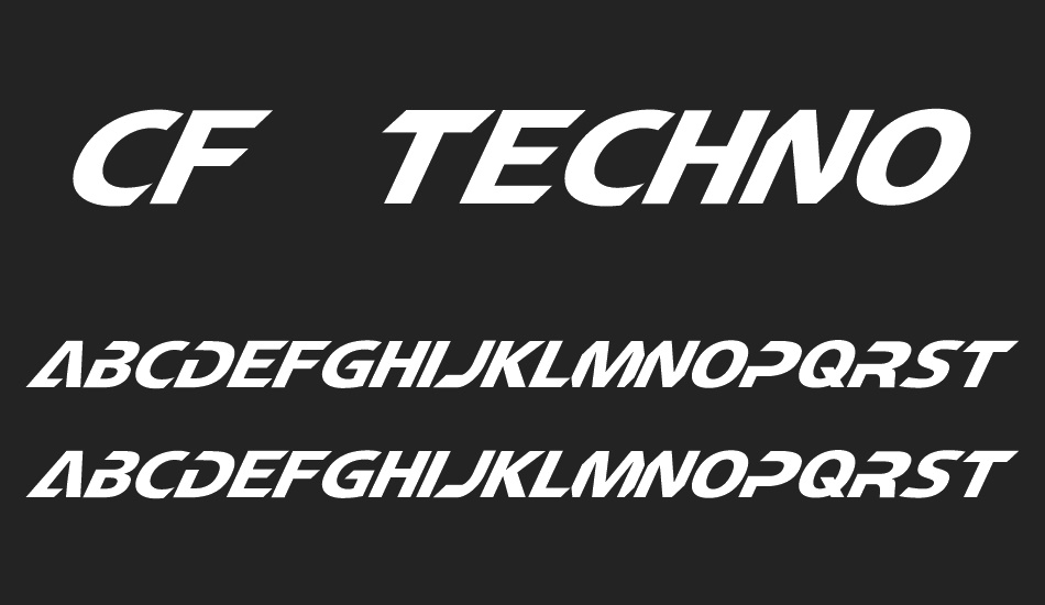 CF TechnoMania font