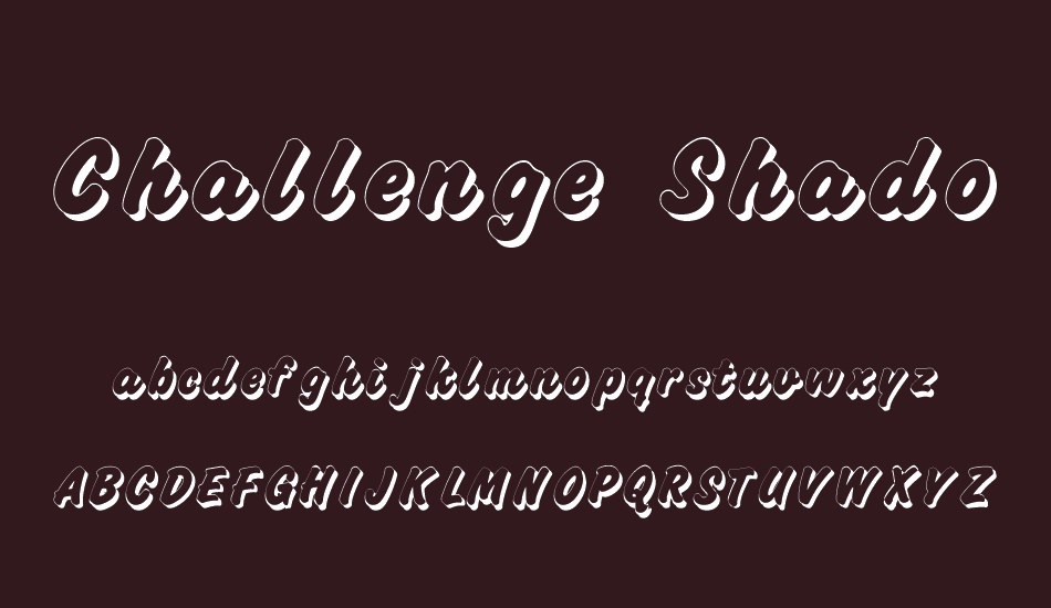 Challenge Shadow font