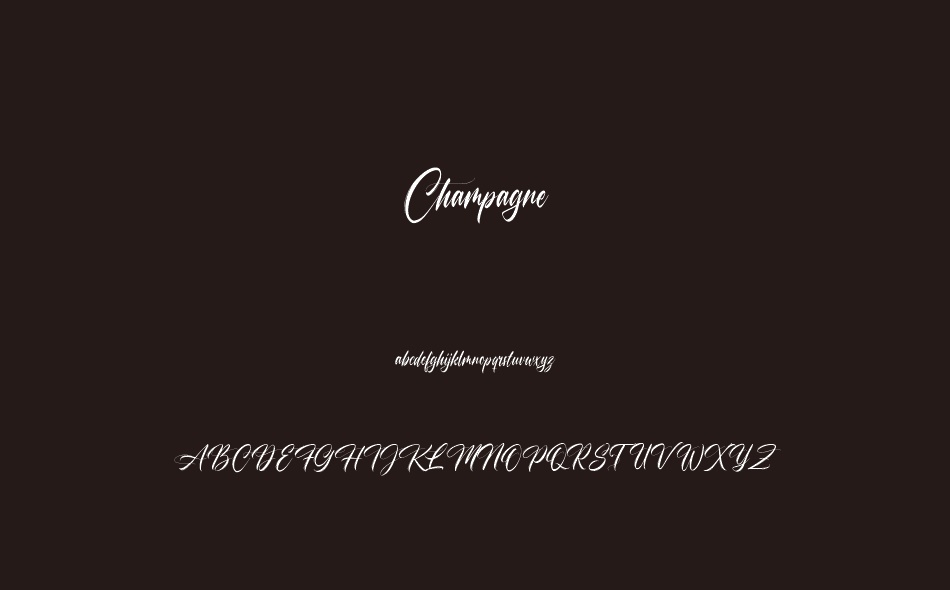 Champagne font