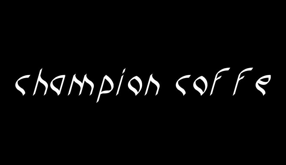 champion coffee cup font big