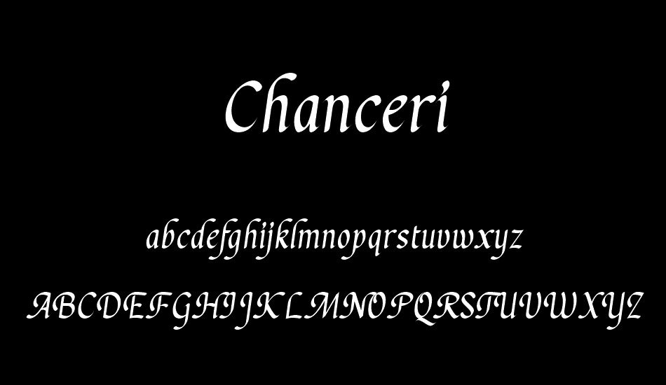 Chanceri font