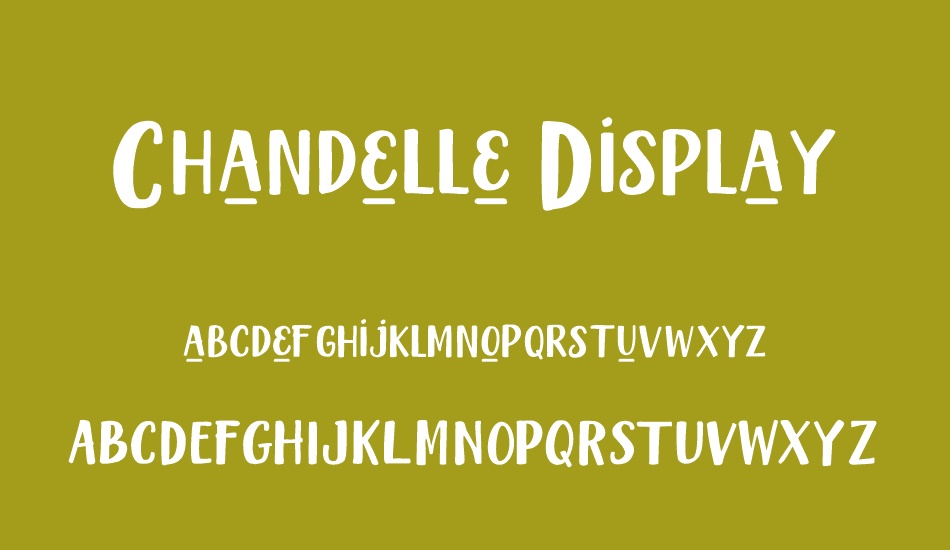 Chandelle Display font