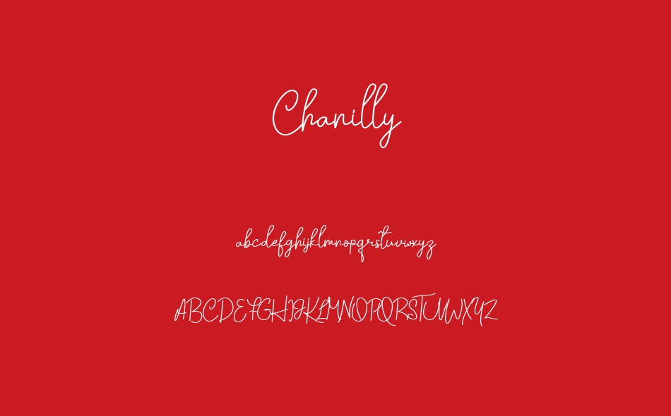 Chanilly font