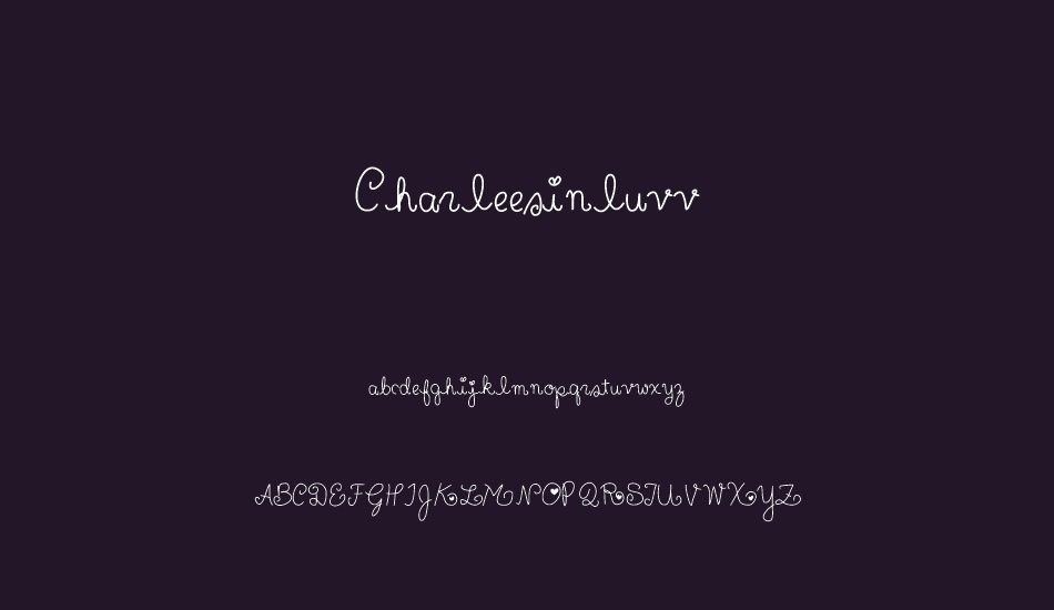 Charleesinluvv font