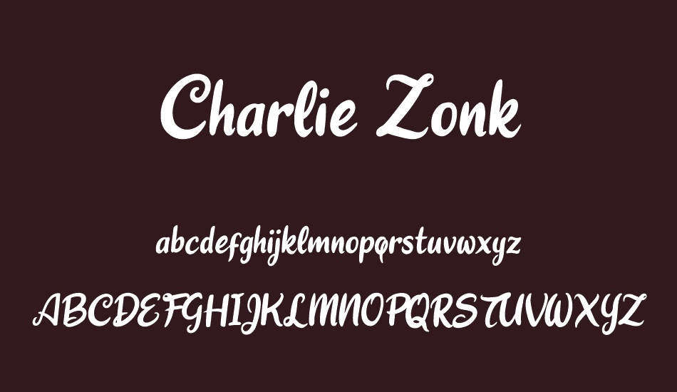 Charlie Zonk font