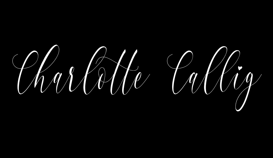 Charlotte Calligraphy font big