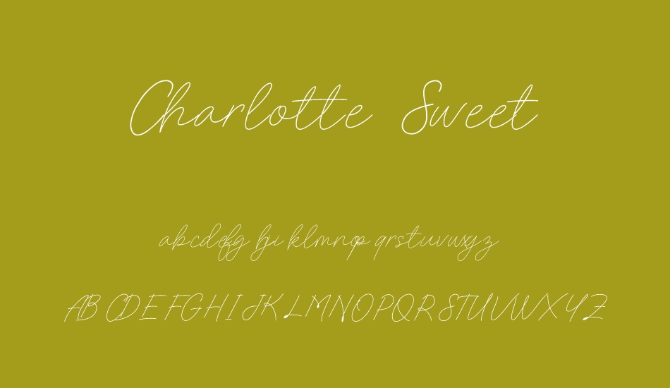 Charlotte Sweet font