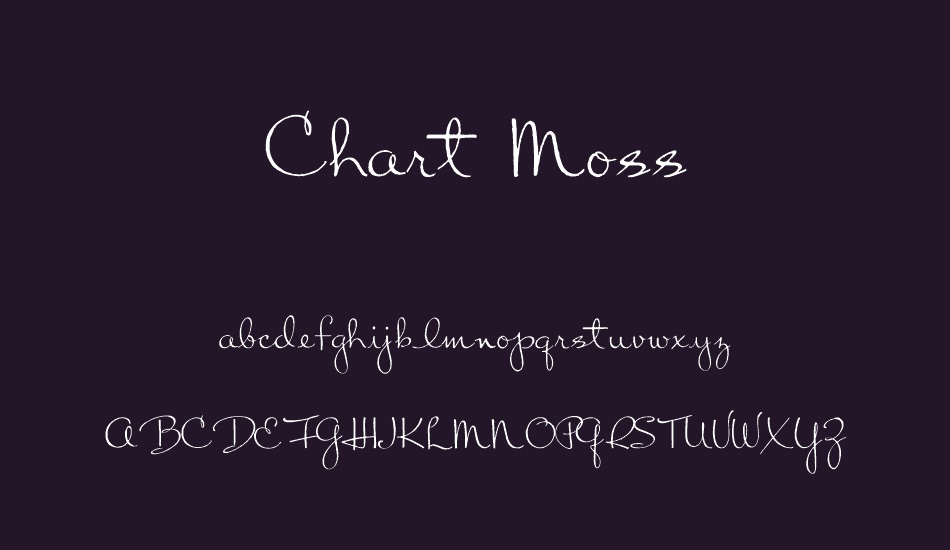 Chart Moss font