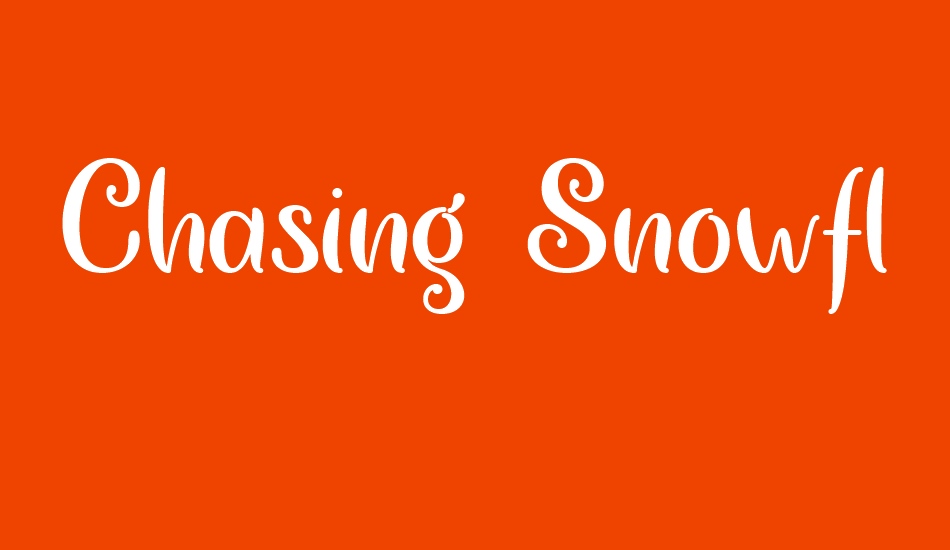 Chasing Snowflakes font big