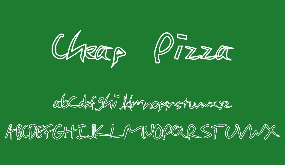 Cheap Pizza font