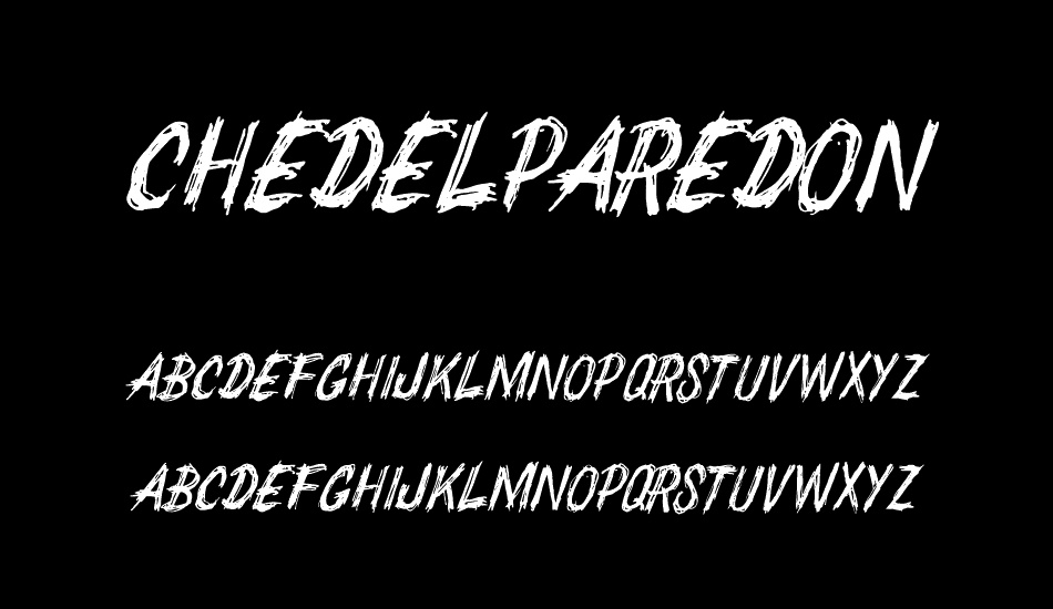 CHEDELPAREDON PERSONAL USE font