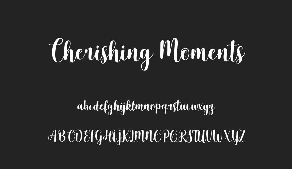 Cherishing Moments font