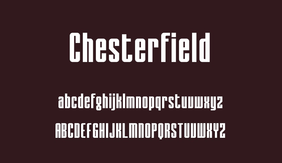 Chesterfield font