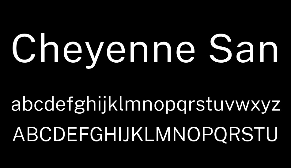 Cheyenne Sans font