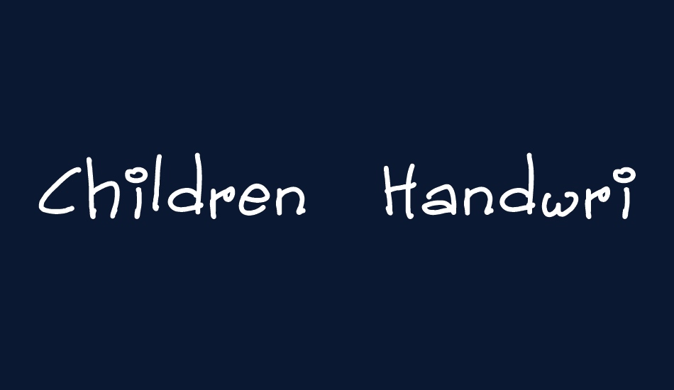 Children Handwritten font big