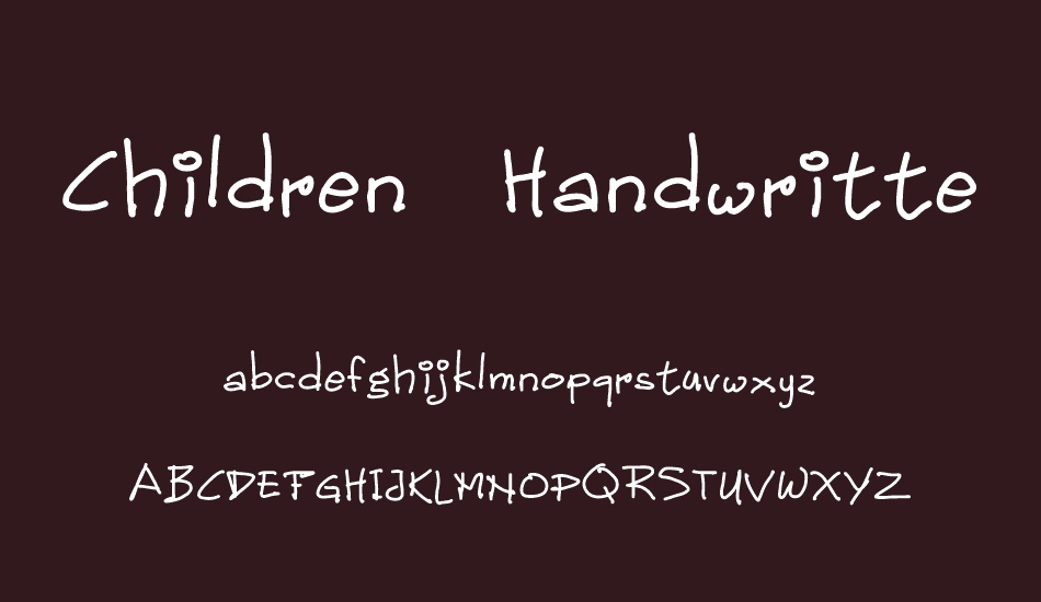 Children Handwritten font