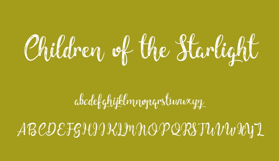 Children of the Starlight font