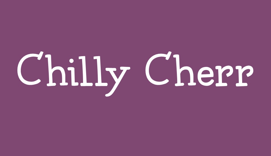 Chilly Cherry DEMO font big