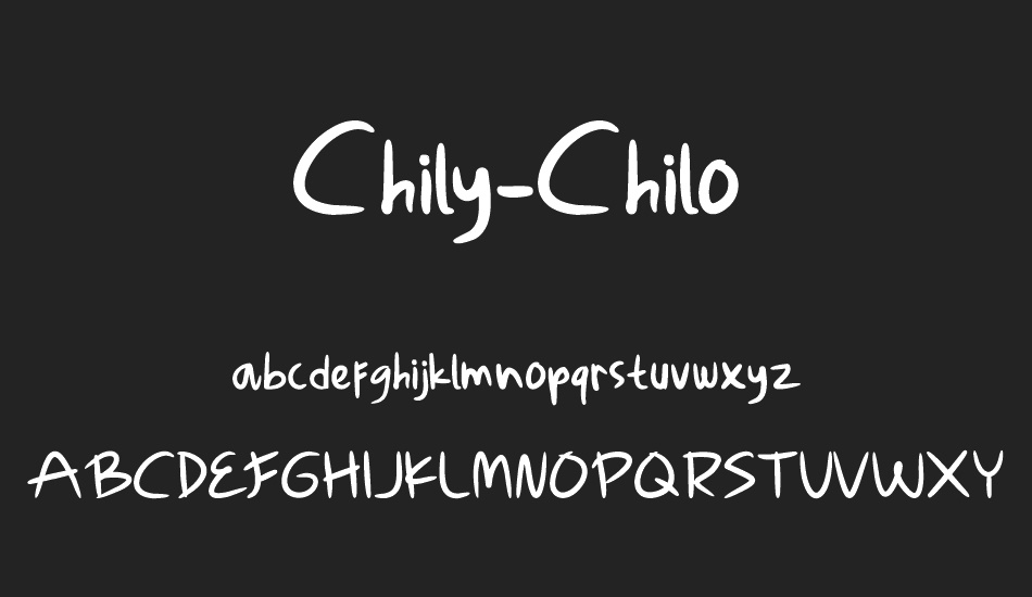 Chily-Chilo font