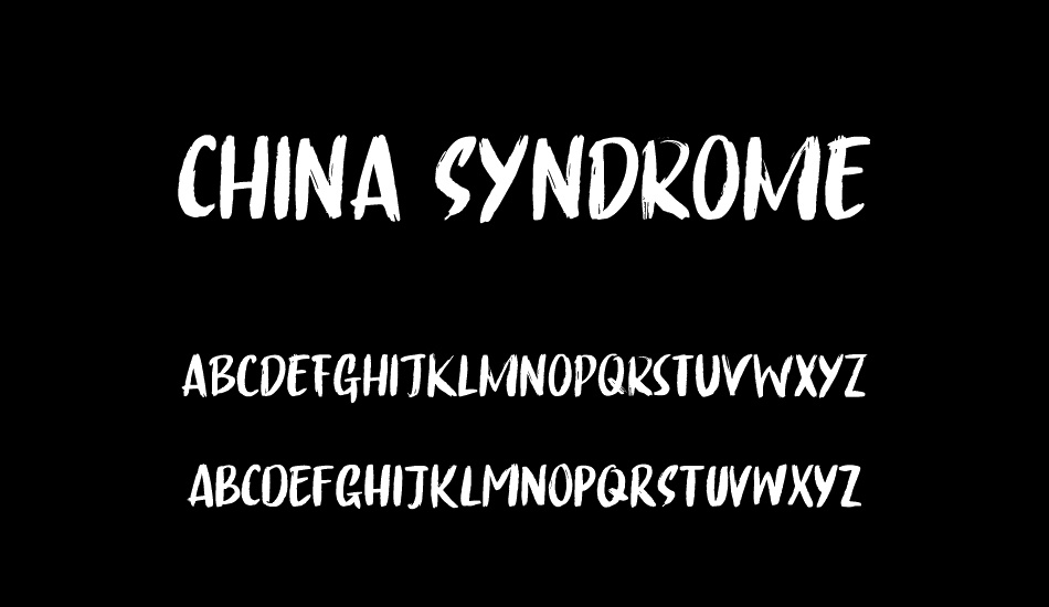 China Syndrome DEMO font