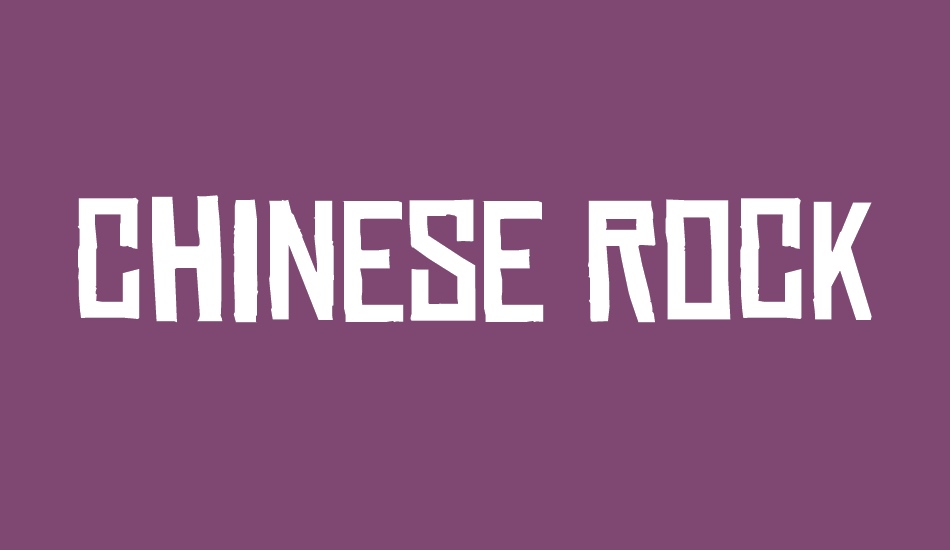 Chinese Rocks Rg font big