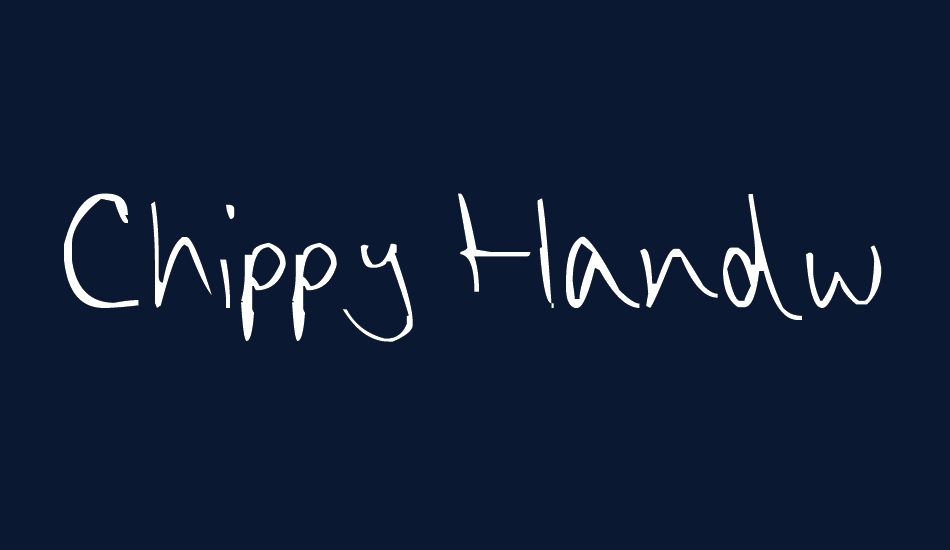 Chippy Handwriting font big