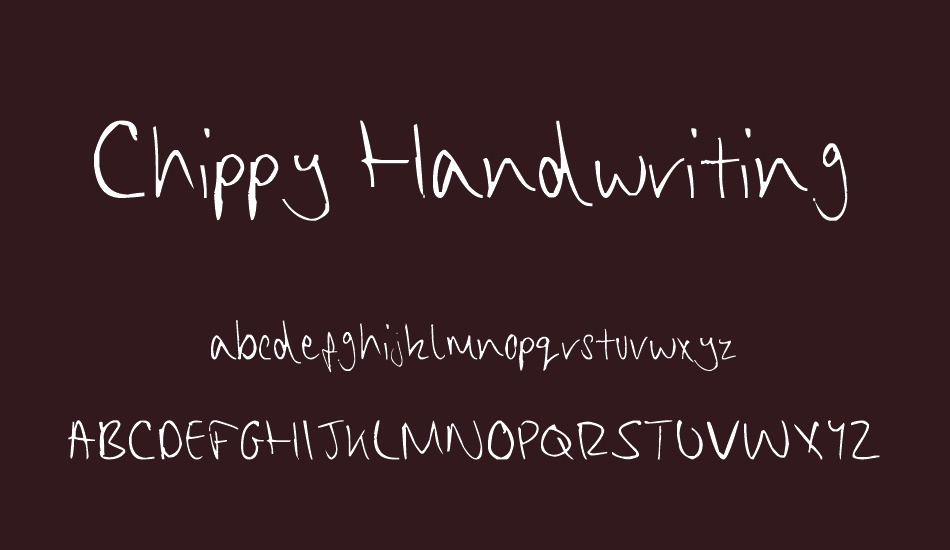 Chippy Handwriting font