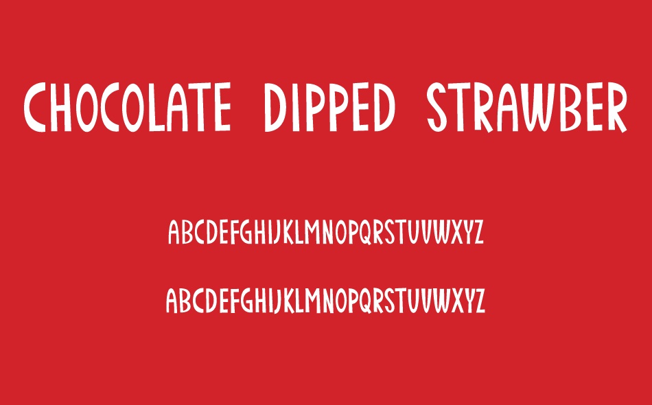 Chocolate Dipped Strawberry font