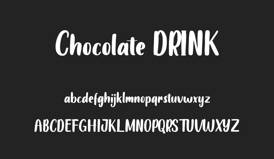 Chocolate DRINK DEMO font