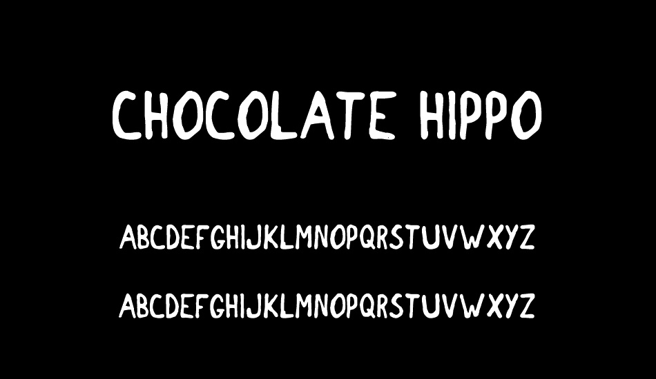 Chocolate Hippo font