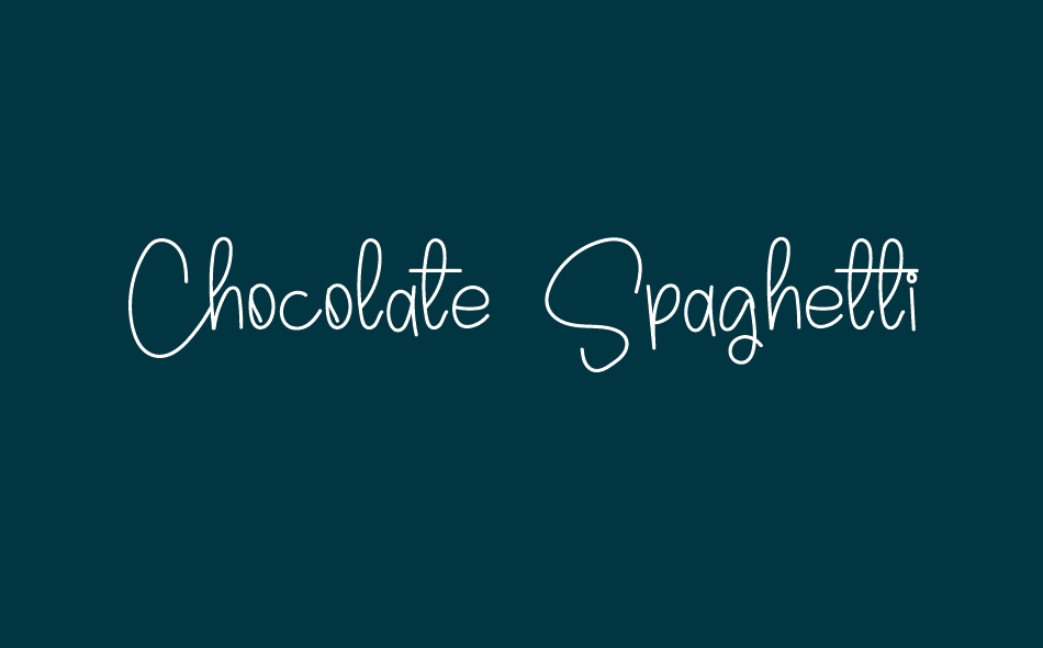 Chocolate Spaghetti font big