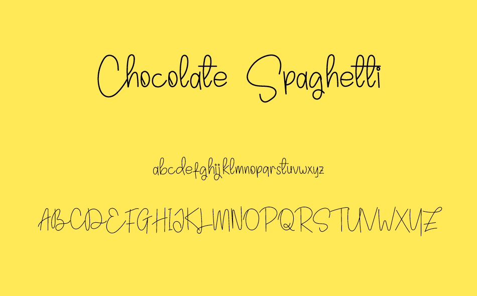 Chocolate Spaghetti font