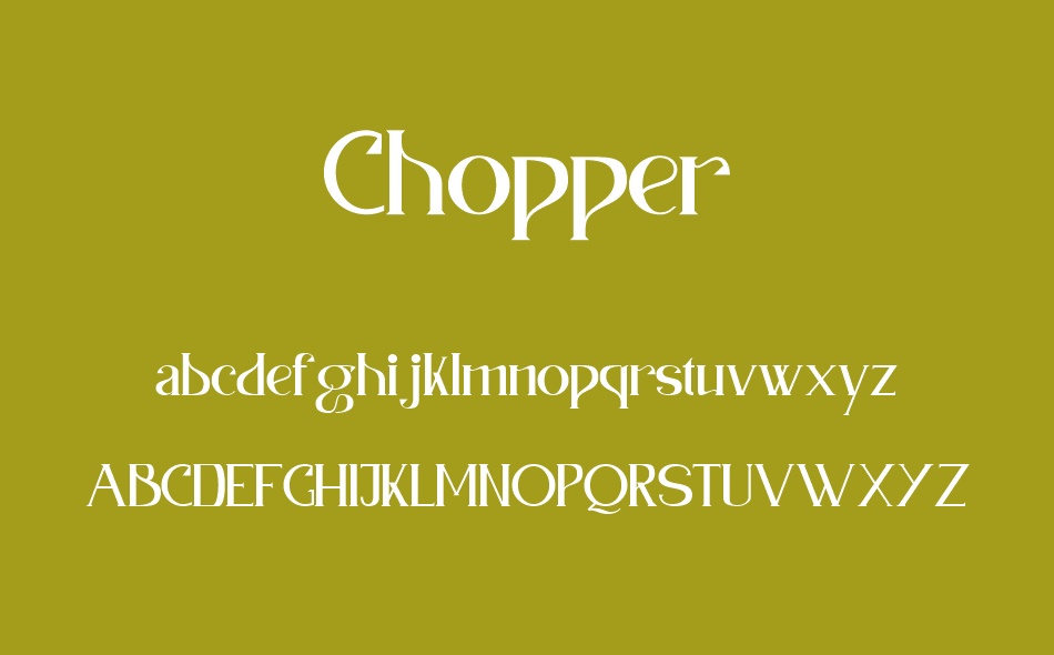 Chopper font