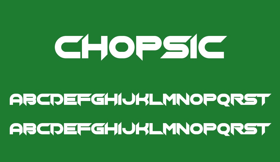 Chopsic font