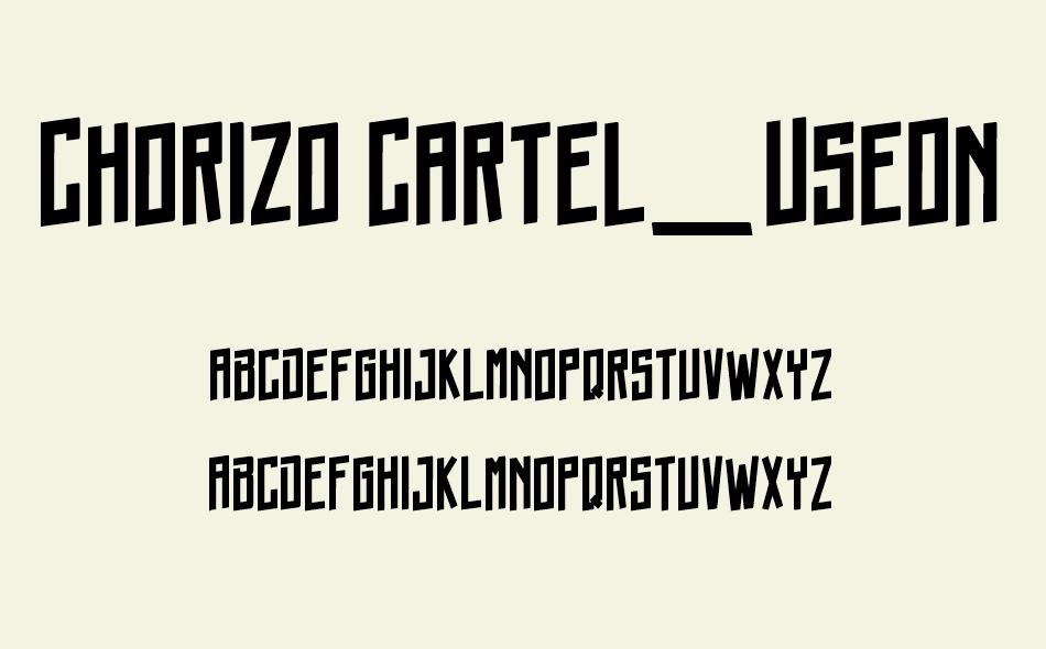 Chorizo Cartel font