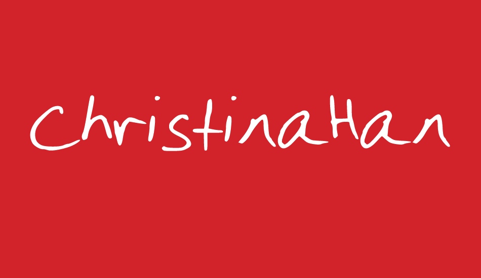 ChristinaHandwriting font big